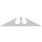 Ekena Millwork Acorn Architectural Grade PVC Pediment, 78"W x 19-1/2"H x 2-3/4"P (Pitch 6/12) PEDPS078X195ACR00 - alternate 5